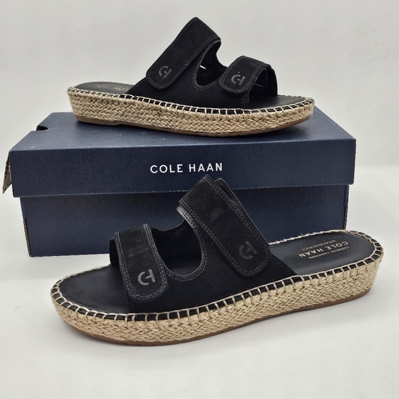 Cole Haan Womens Zerogrand Cloudfeel Sandals Espadrille Slide Black Size 8.5 - Picture 16 of 16